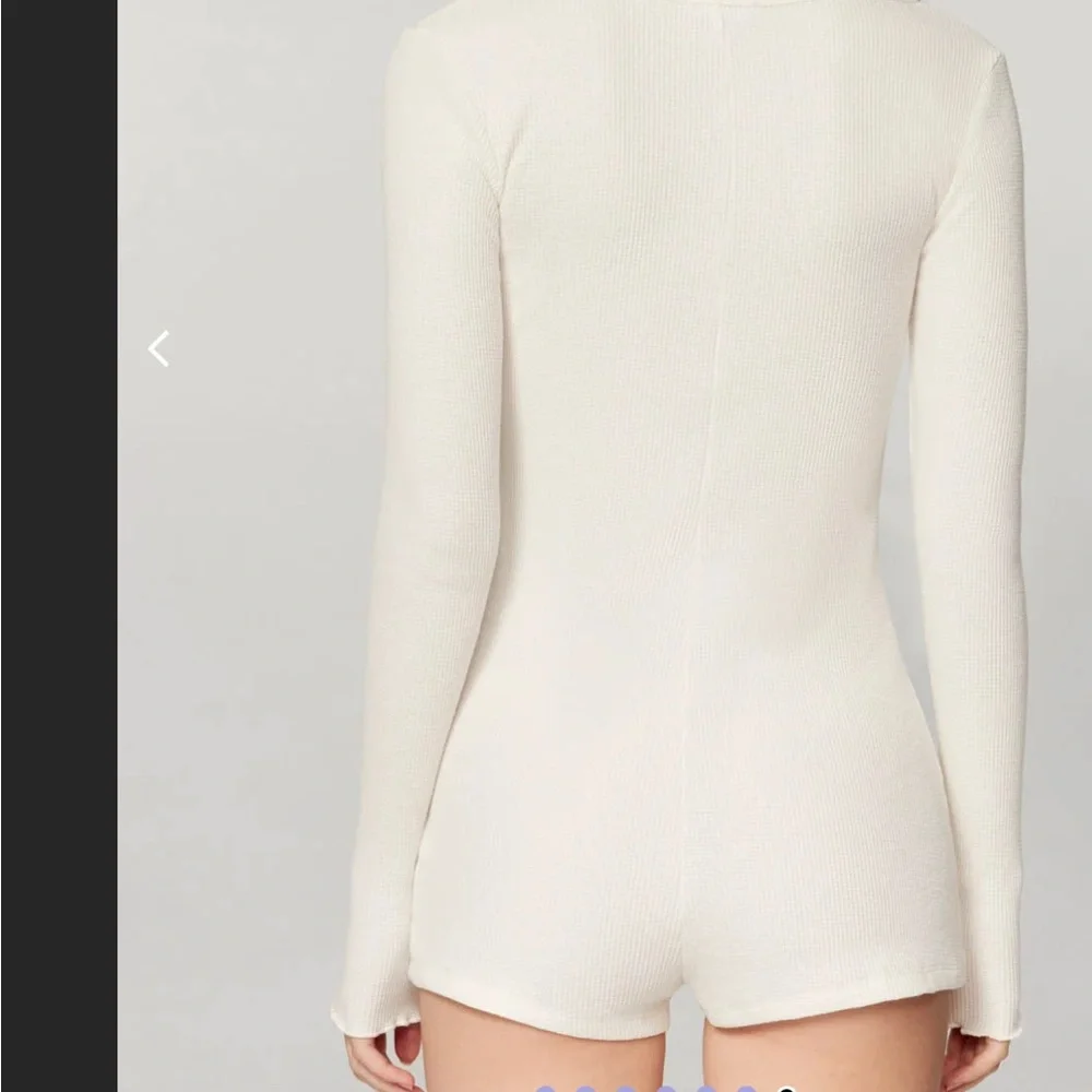 Women's White Ribbed Top - Picture 9 of 9